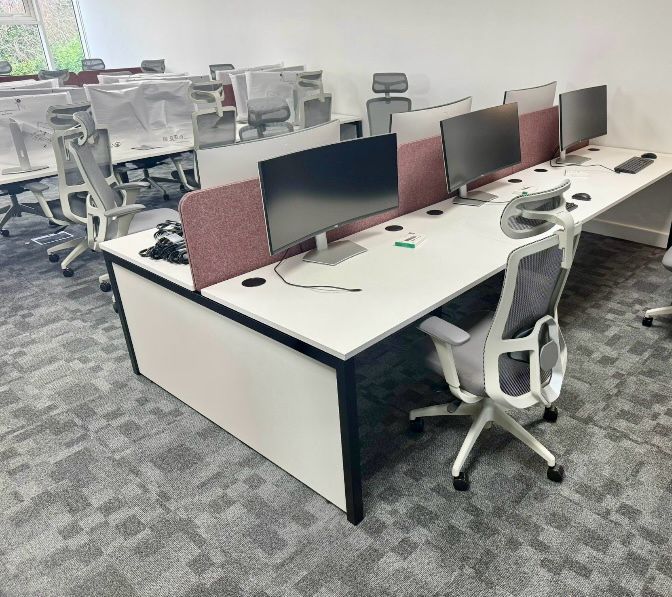WG Installations team installing office furniture